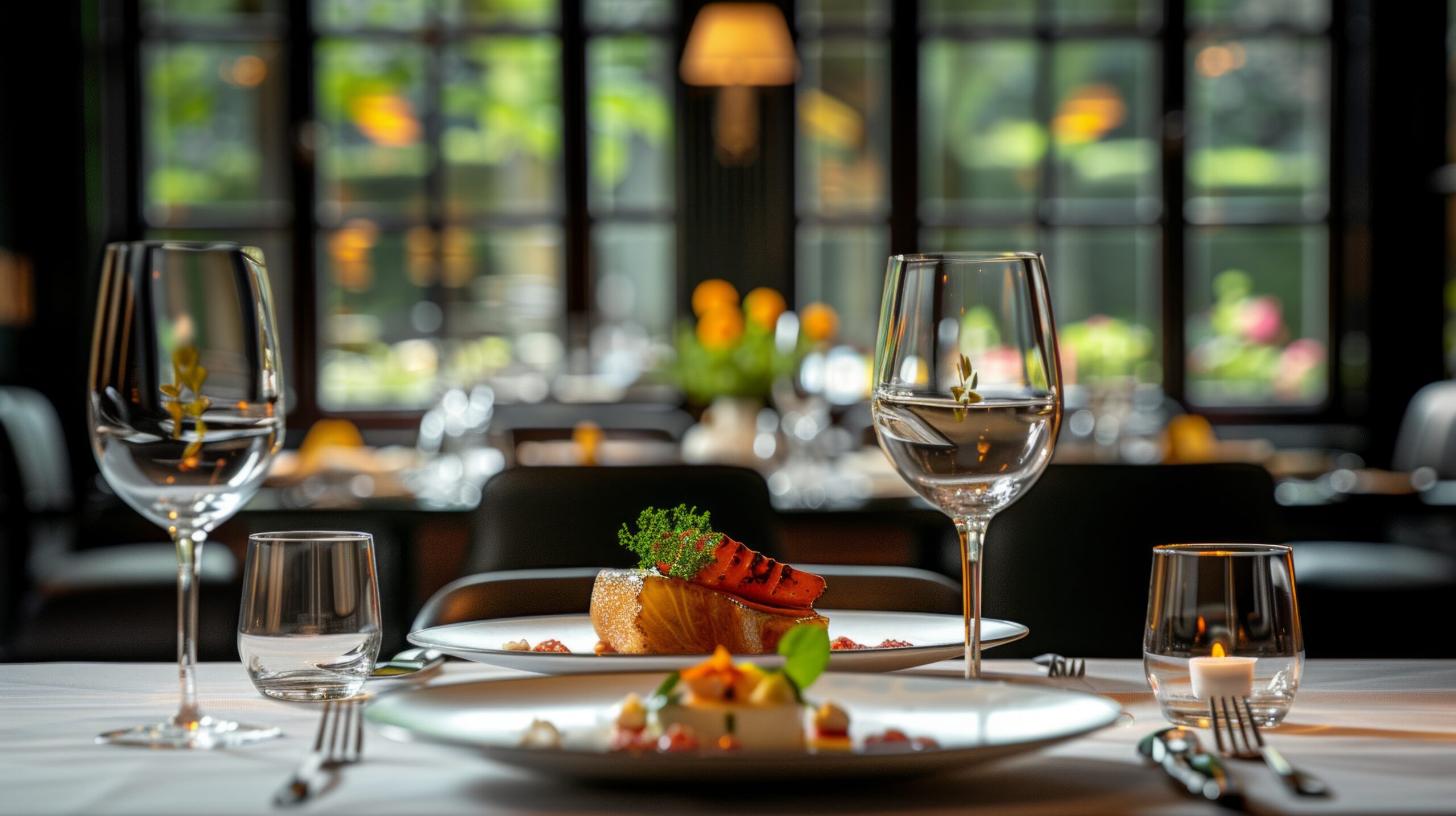 Indulge in an exquisite fine dining experience. elegant table se