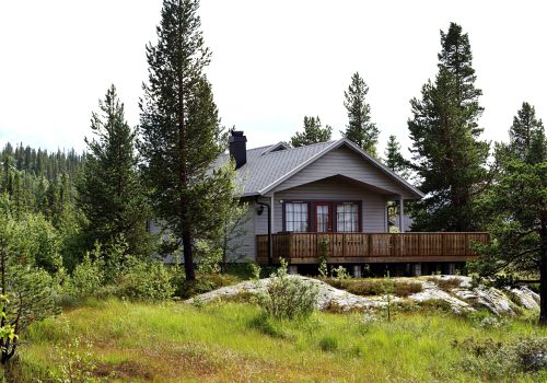 A small private house in the forest in Tuddal Gaustatoppen, Norway